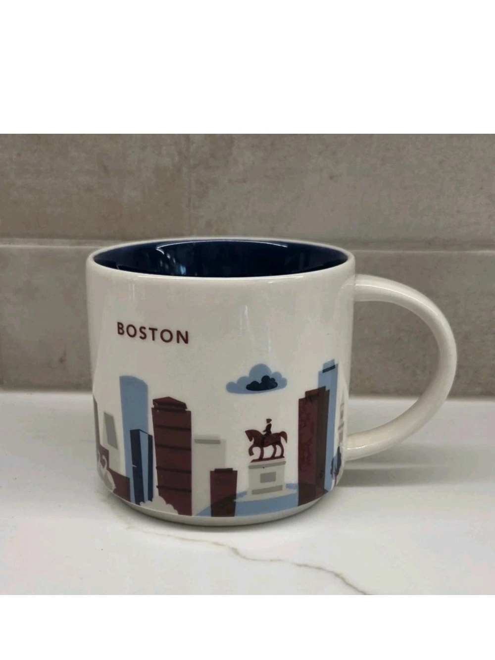 2013 Starbucks You Are Here Collection BOSTON 14oz Ceramic Collectors Series